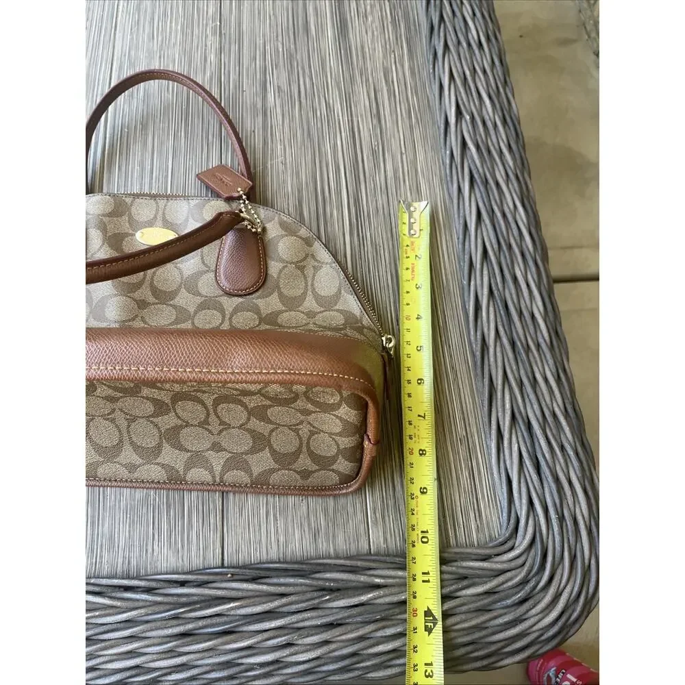 Coach Signature Sierra Satchel Leather Dome Bag Beige Brown F27584 - Picture 12 of 12